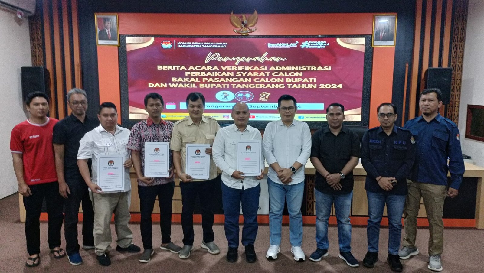 Tiga Balon Bupati Tangerang Lolos Verifikasi Administrasi